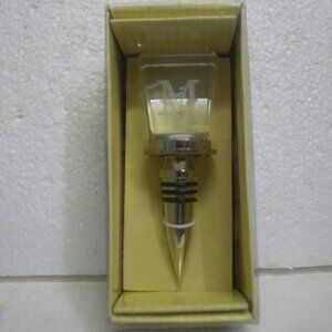 Cypress Home Monogram M Wine Bottle Stopper New